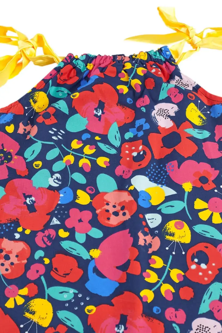 Denokids Bahar Çiçekli Kız Çocuk Elbise