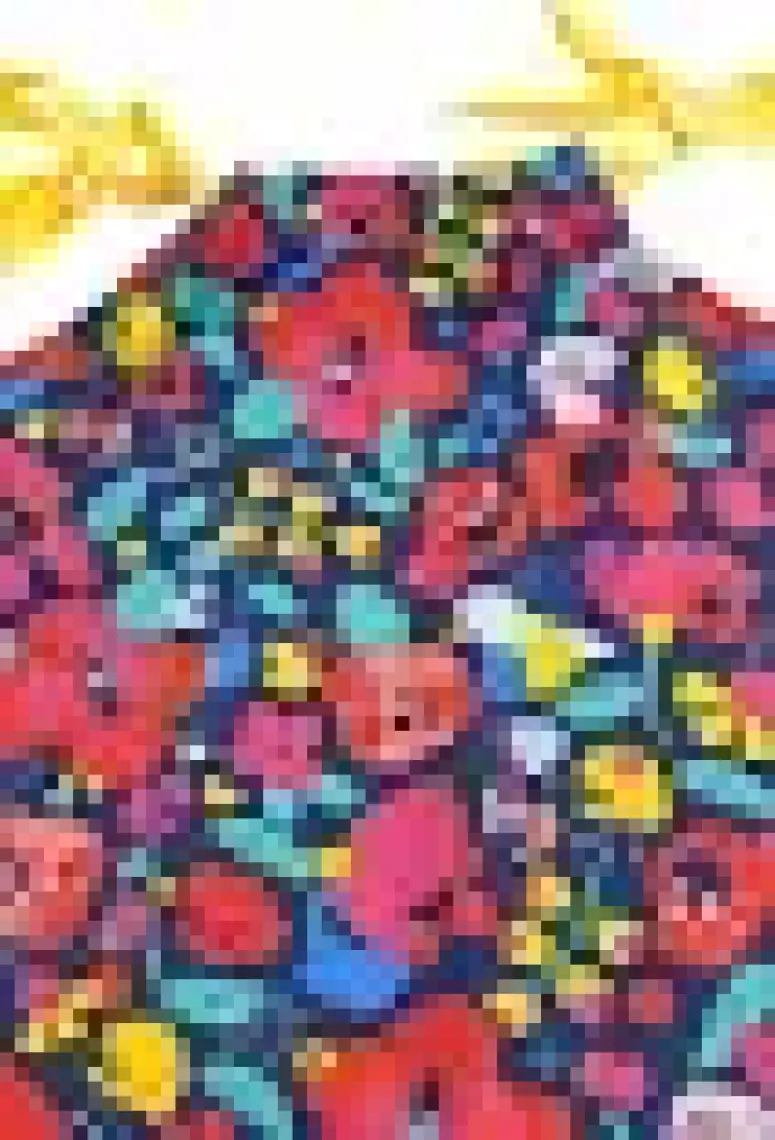 Denokids Bahar Çiçekli Kız Çocuk Elbise