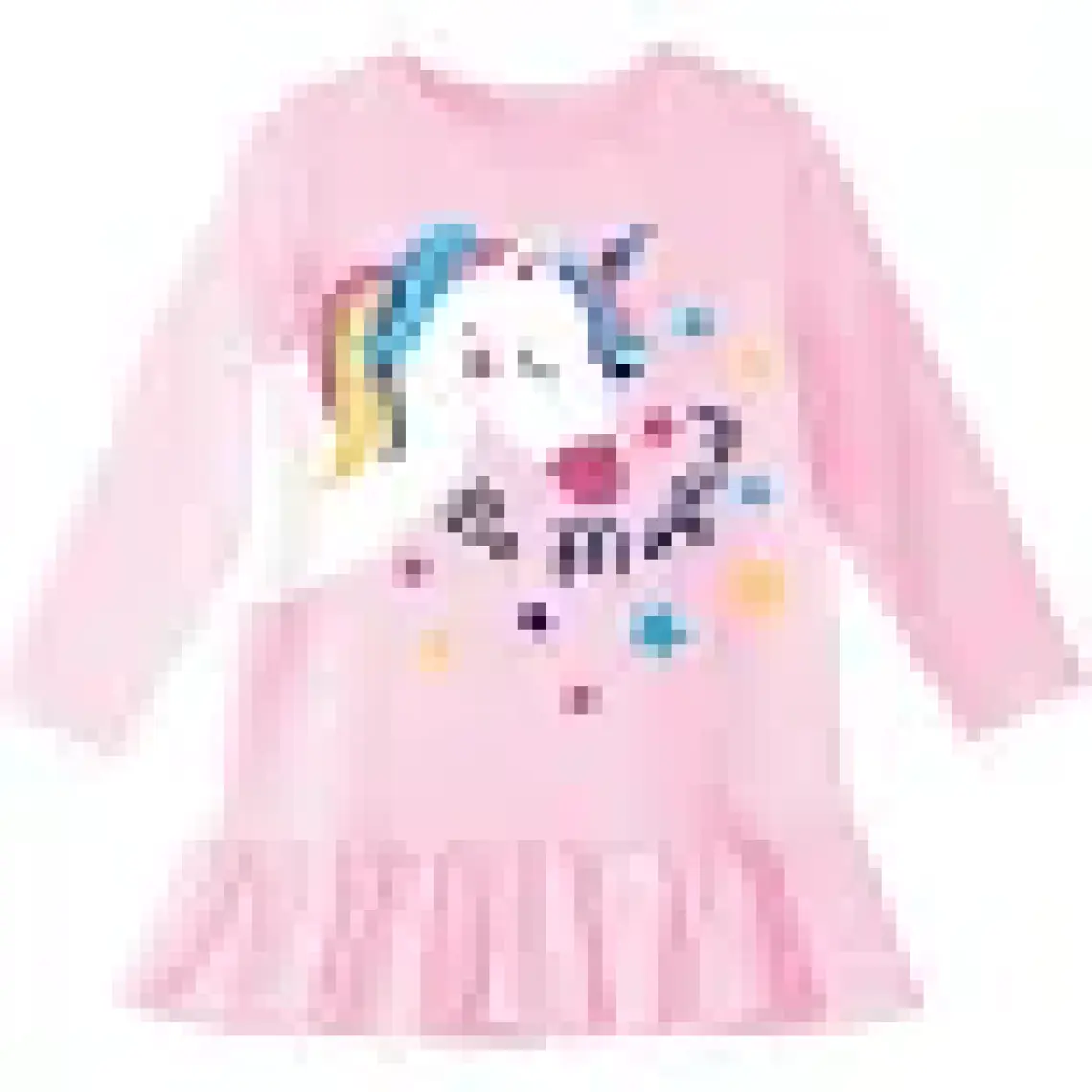 Denokids Unicorn Magic Kız Çocuk Pembe Elbise