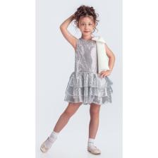Mnk Baby & Kids Yaka Fiyonk Pul Payet Kumaşlı Kız Çocuk Abiye Elbise M00702