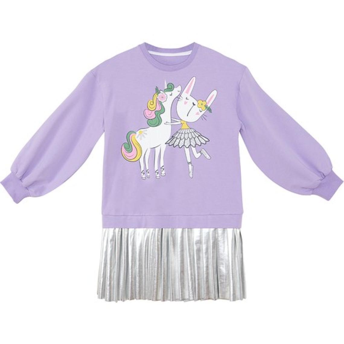 Mshb&G Balerin Unicorn Kız Çocuk Pileli Elbise