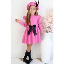 Parla Kids Kız Çocuk Pembe Sofia Pamuklu Fiyonk Detaylı Elbise Kep Abiye Takım