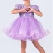 Mnk Baby & Kids Tütü Gren Etekli Kız Çocuk Pul Payetli Kısa Kol Kikidi Elbise MNK0601