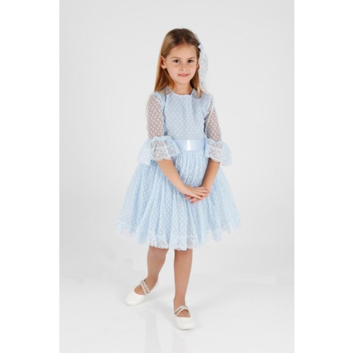 Ahenk Kids AHENGİM KIZ ÇOCUK ELBİSE KIZ ÇOCUK TOKALI ELBİSE KIZ ELBİSE TÜL DANTEL ELBİSE AK2209
