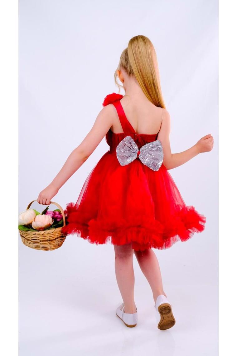Mnk Baby & Kids Tek Omuz Kız Çocuk Abiye MNK0599