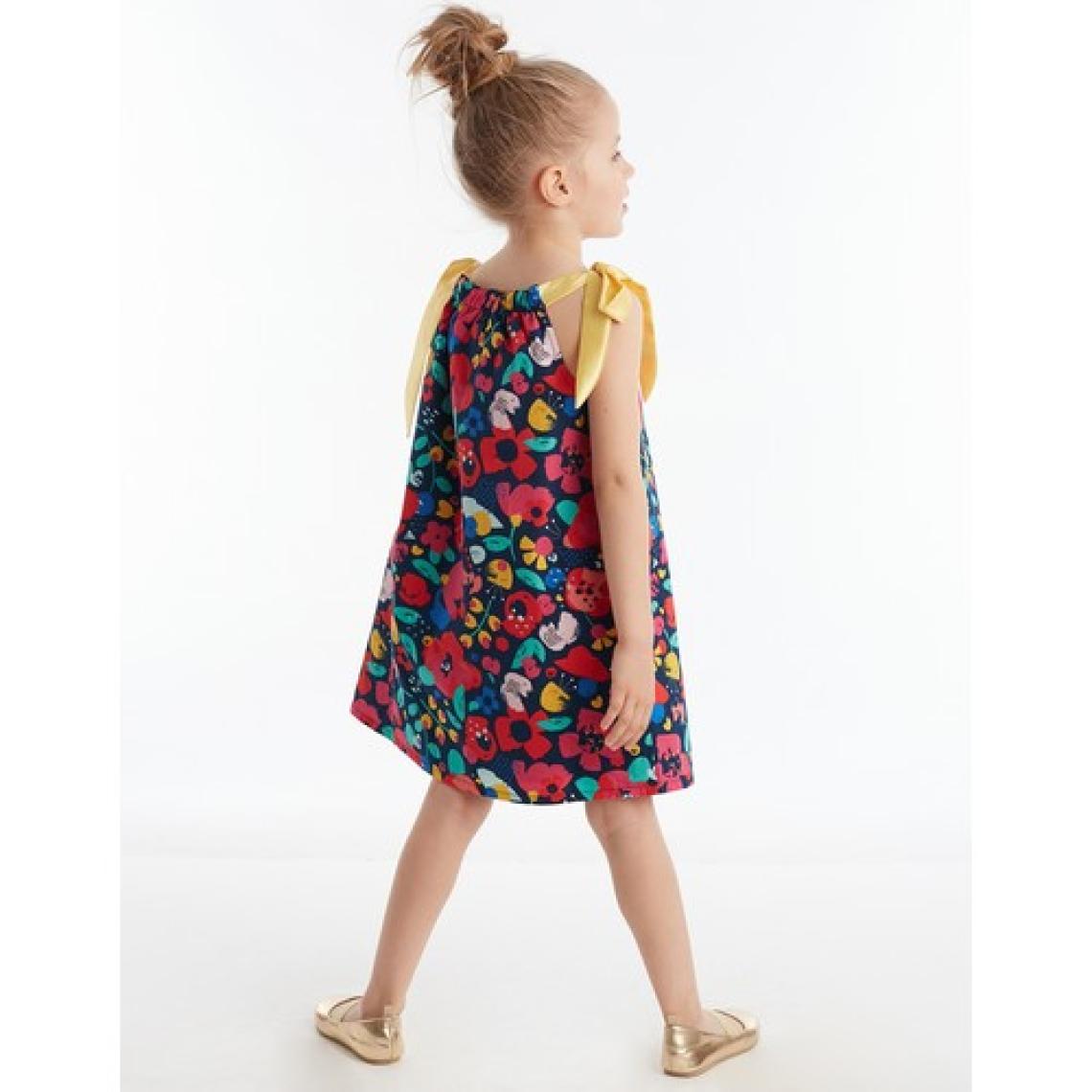 Denokids Bahar Çiçekli Kız Çocuk Elbise