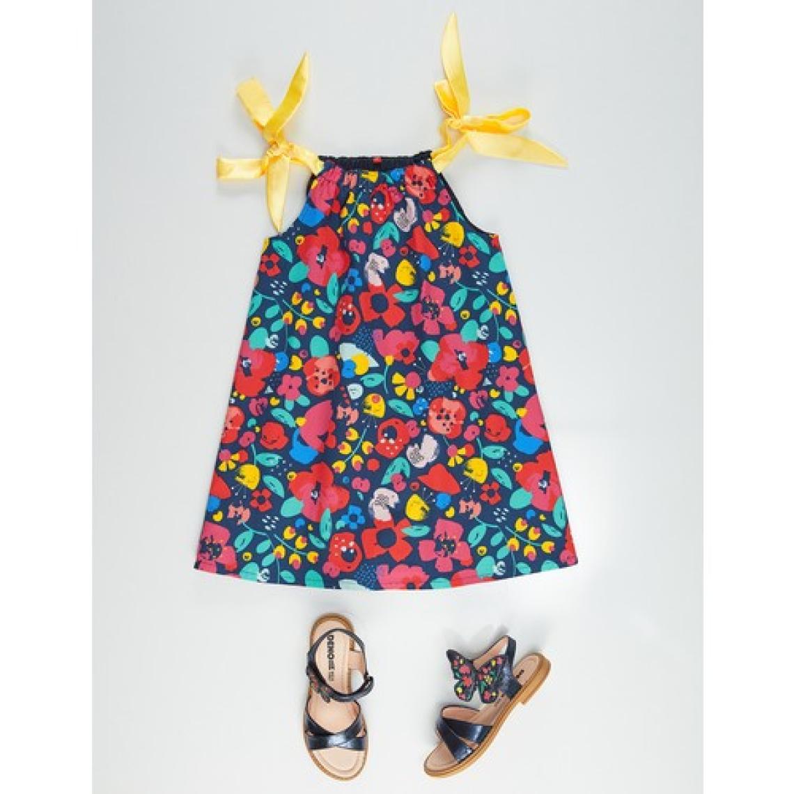 Denokids Bahar Çiçekli Kız Çocuk Elbise