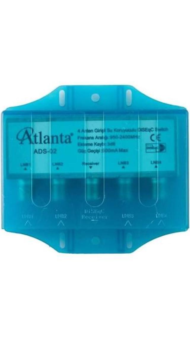 Atlanta ADS-02 1x4 1/4 DiSEqC Switch (Kapaklı Korumalı)