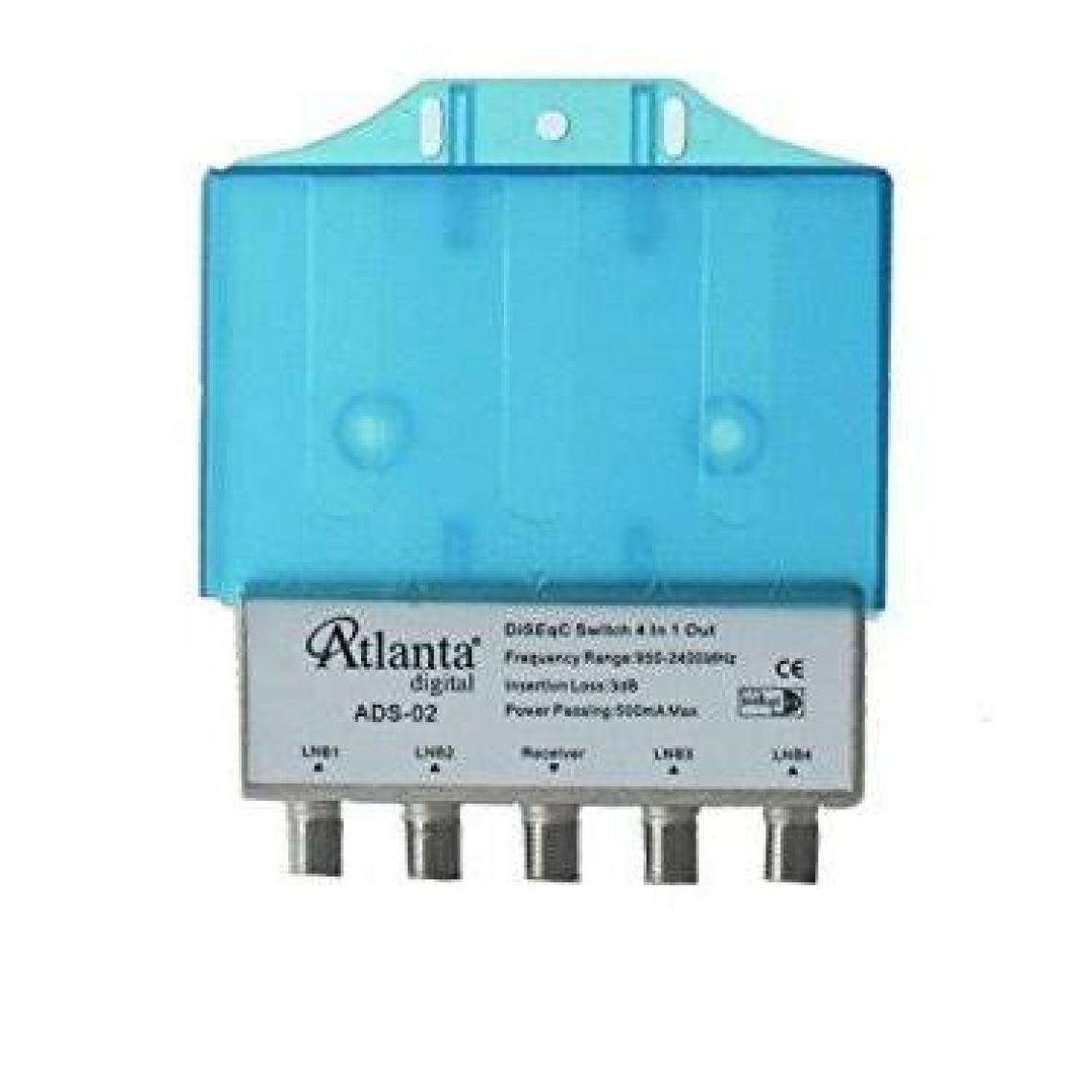 Atlanta ADS-02 1x4 1/4 DiSEqC Switch (Kapaklı Korumalı)