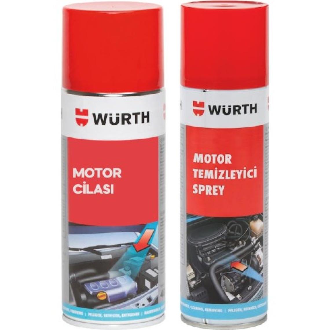 Würth Motor Temizleyici Sprey 500 ml + Würth Koruma Cilası 400 ml