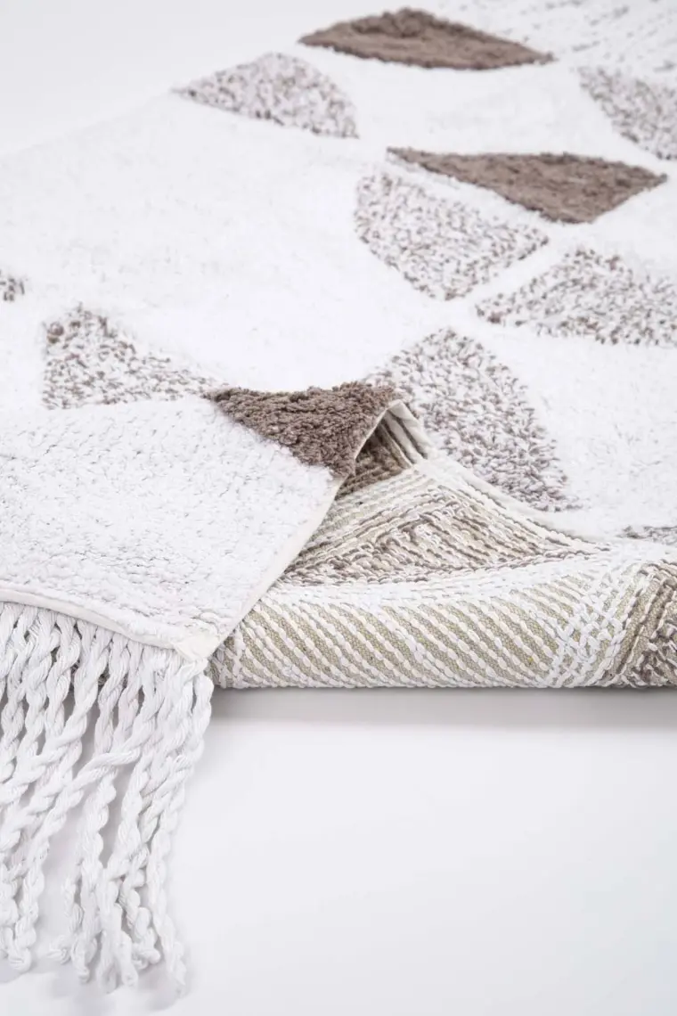 Irya Brook Tekli Banyo Paspası %100 Pamuk 70x110 Bej