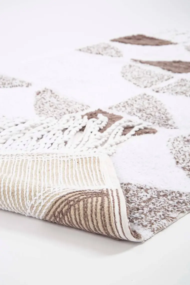 Irya Brook Tekli Banyo Paspası %100 Pamuk 70x110 Bej