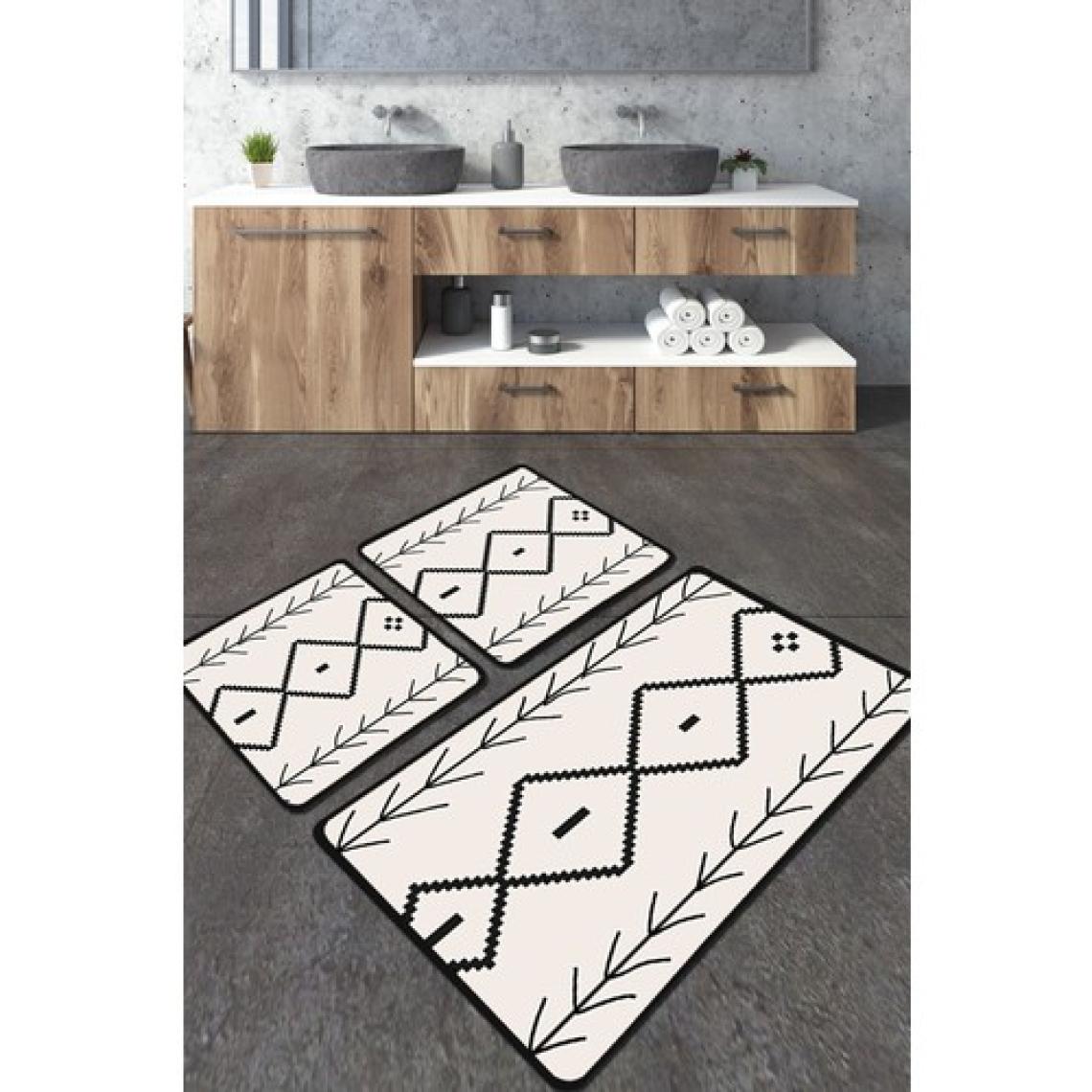 Chilai Home Sagitta Banyo Halısı Djt 3 Lü Set Banyo Paspası Kaymaz Tabanlı Klozet Takımı