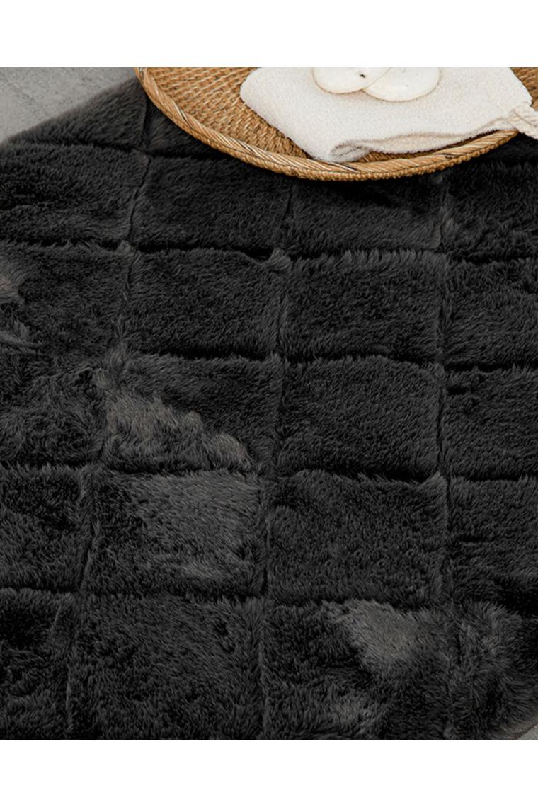 Soft Touch Rabbit Peluş Banyo Paspası Antrasit