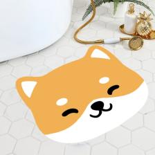 Shiba Köpek Desenli Banyo Paspası 50x60 Cm