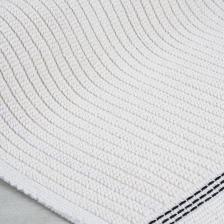 Nice Doğal Pamuklu 2'li Banyo Paspas Seti 60x100 50x60 Cm - Ekru/siyah