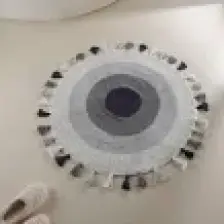 Irya Laura Yuvarlak Banyo Paspası %100 Pamuk 100x100 Ekru
