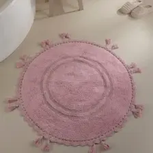 Olivid Pamuk Banyo Paspası Gül Kurusu 100x100
