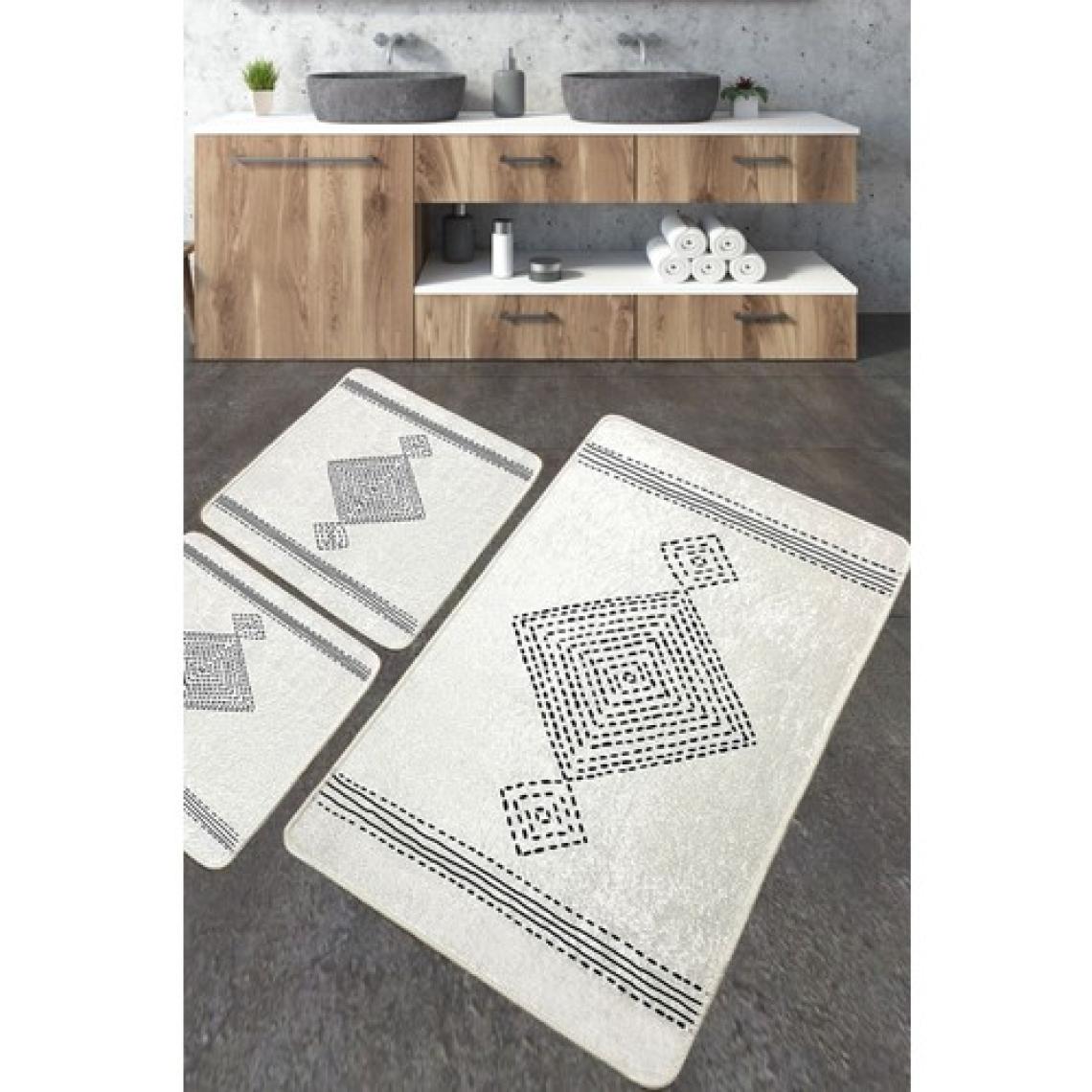 Chilai Home Tatiana Banyo Halısı Djt 3 Lü Set Banyo Halısı Paspas Yıkanabilir Kaymaz