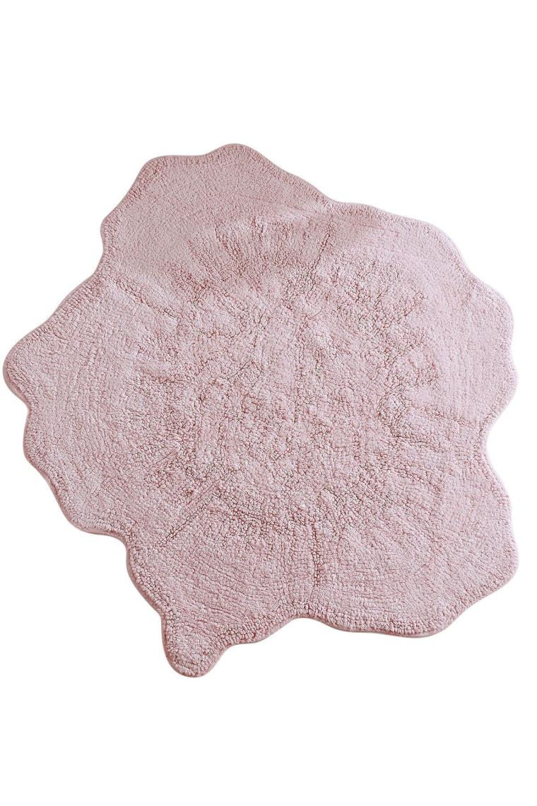 Rosalinda Tekli Banyo Paspası %100 Pamuk 90x90 Pembe