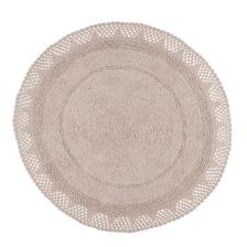 Moon Yuvarlak Banyo Paspası %100 Pamuk 120x120 Bej