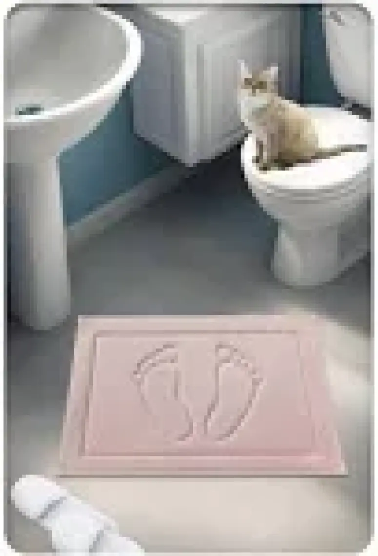 Cotton Crafty %100 Pamuk Dokuma, Su Emici, Banyo Paspası, Ayak 60X40 cm
