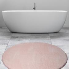 Elite Pudra 100x100 Cm Yuvarlak Peluş Banyo Paspası Kaymaz Taban Pufidik Banyo Halısı