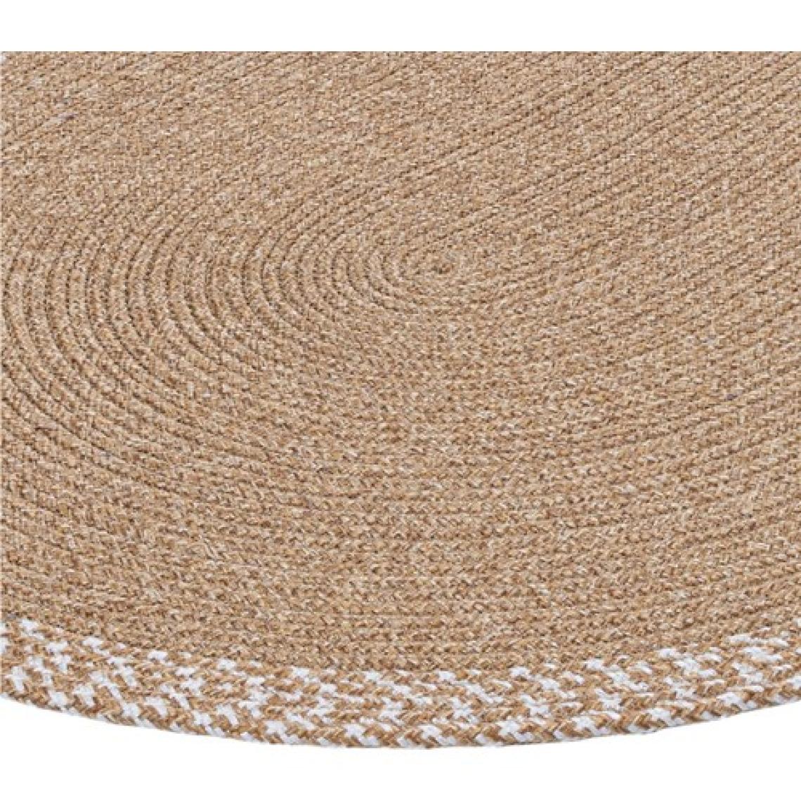 Cesta El Yapımı Pamuklu Natural Bej Jüt Hasır Dekoratif Kilim 9036