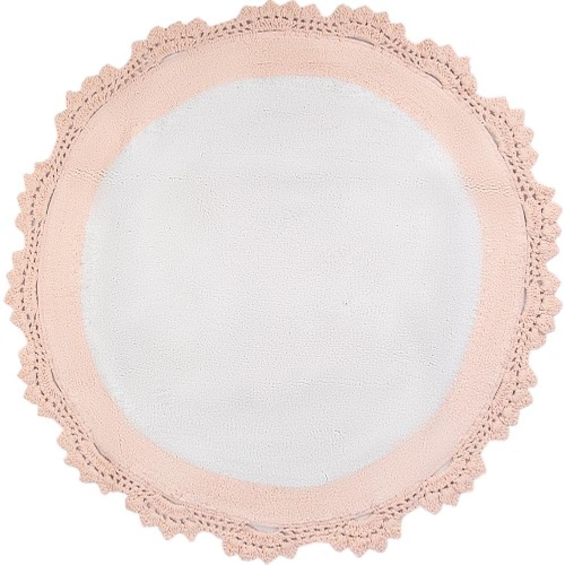 Doreen Yuvarlak Banyo Paspası %100 Pamuk 90x90 Pembe