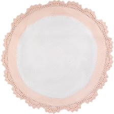 Doreen Yuvarlak Banyo Paspası %100 Pamuk 90x90 Pembe
