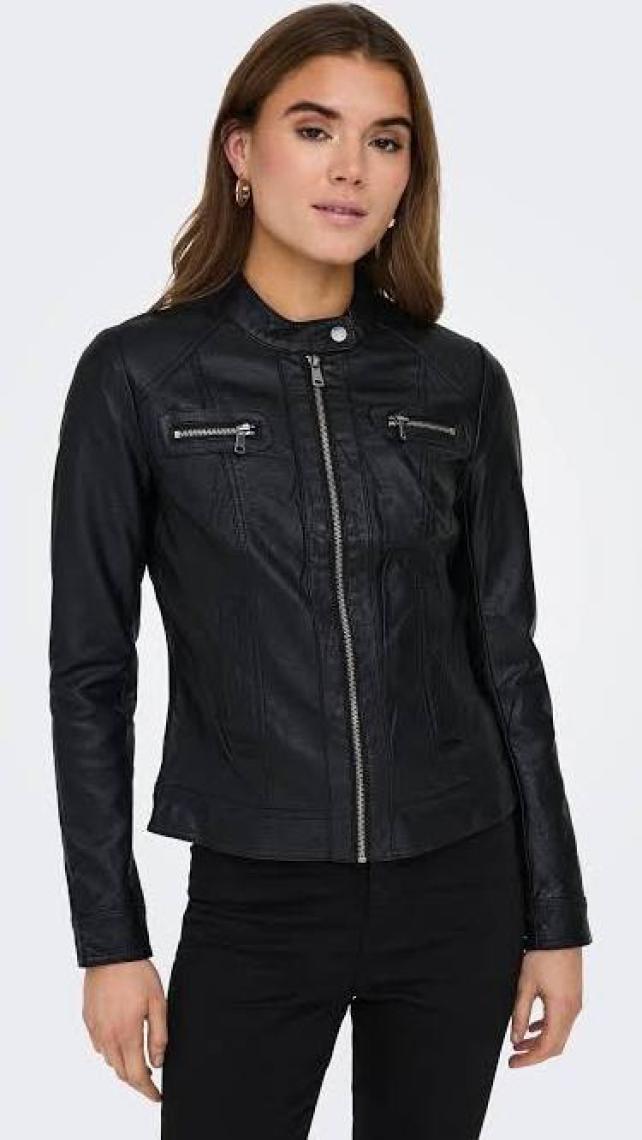 Only Kadın Ceket Onlbandit Faux Leather Biker Otw Noos