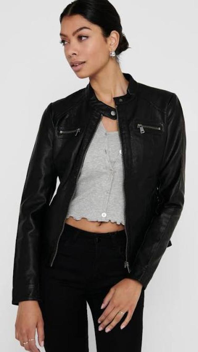 Only Kadın Ceket Onlbandit Faux Leather Biker Otw Noos
