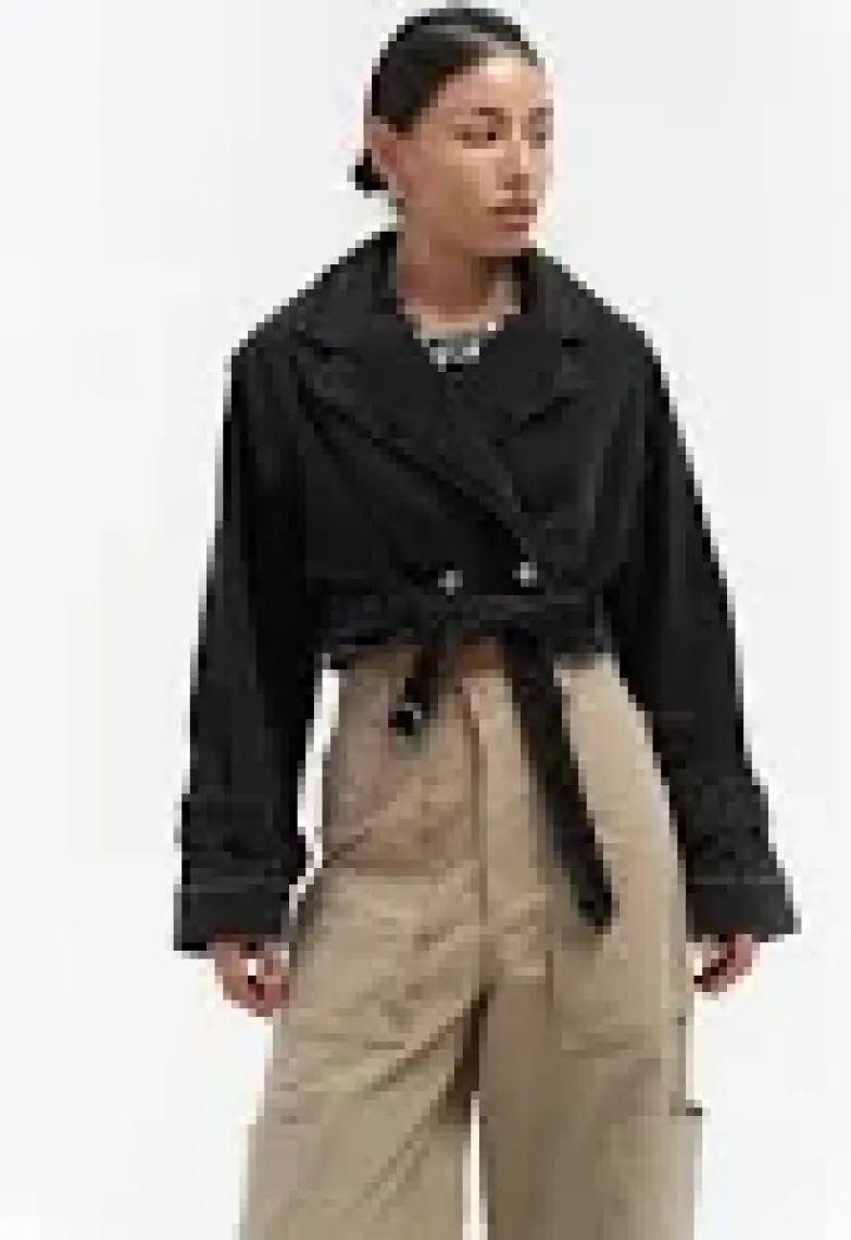 Mai Baggy Füme Biker Jean Ceket