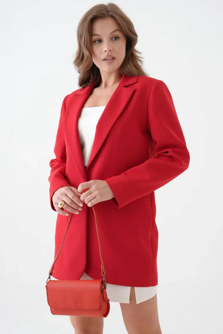 Kırmızı Blazer Ceket