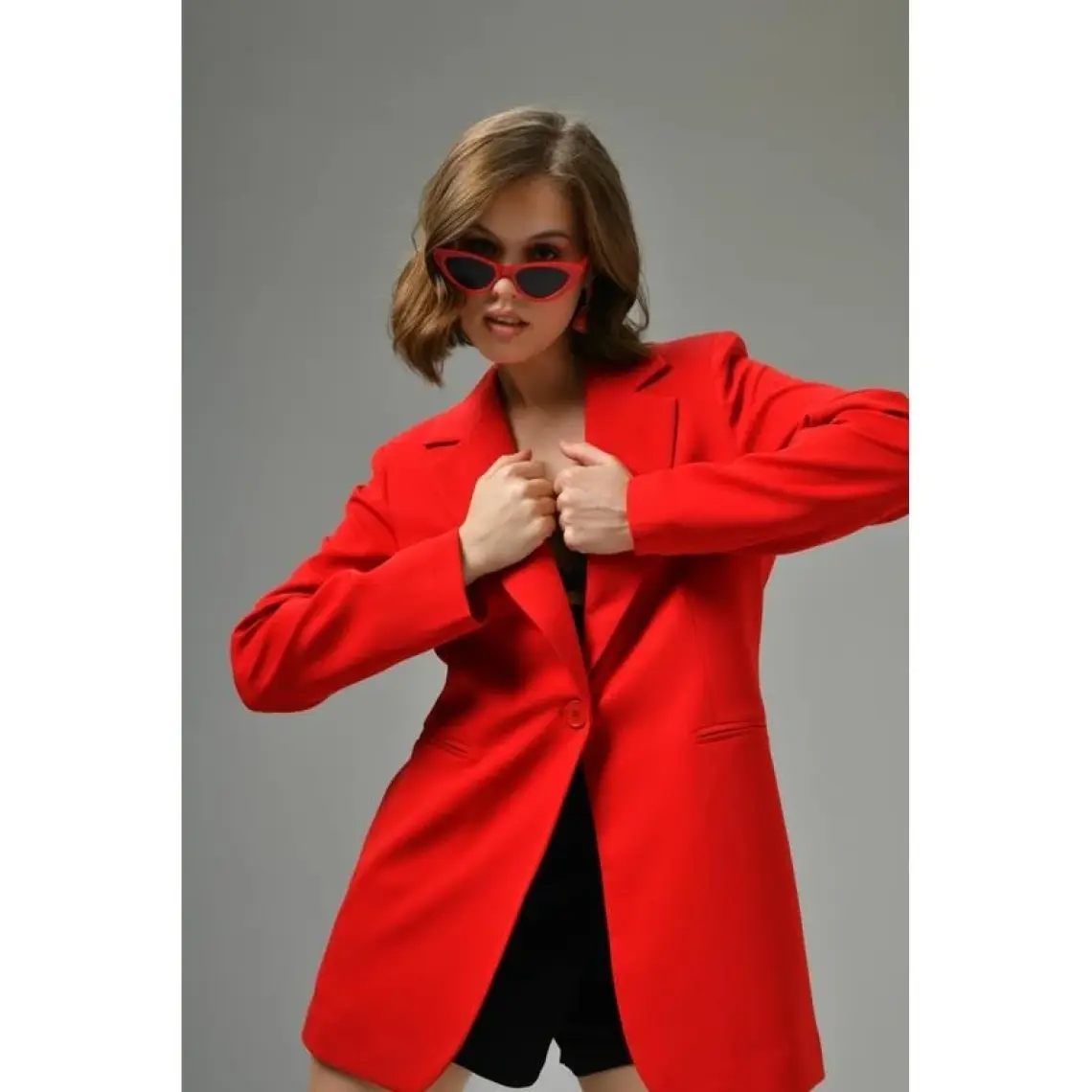 Kırmızı Blazer Ceket