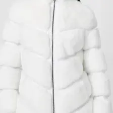 Stella Beyaz Tüylü Mont