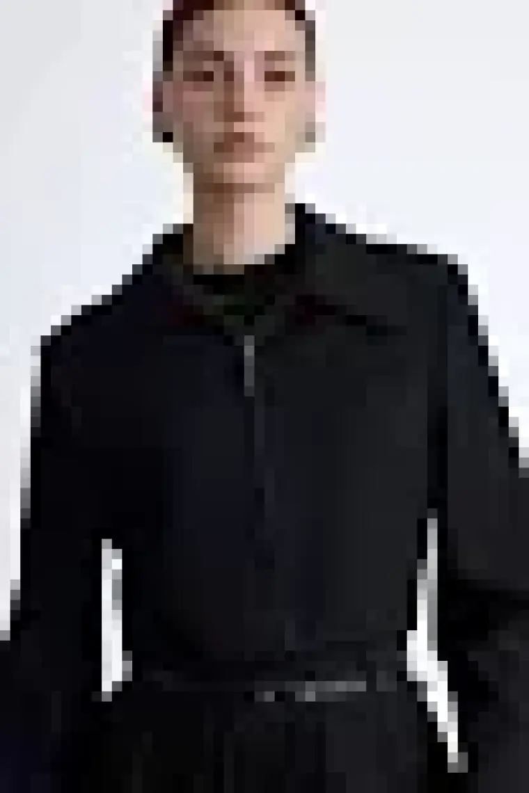 Manuka Klasik Kesim Crop Blazer Ceket Siyah