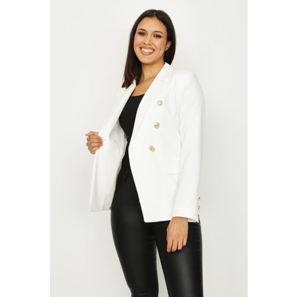Select Moda Kadın Gold Düğme Kapamalı Astarlı Blazer Ceket