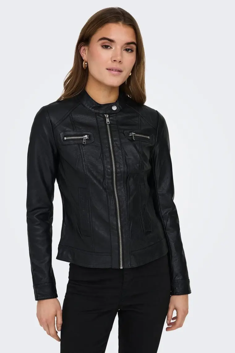 Only Kadın Ceket Onlbandit Faux Leather Biker Otw Noos