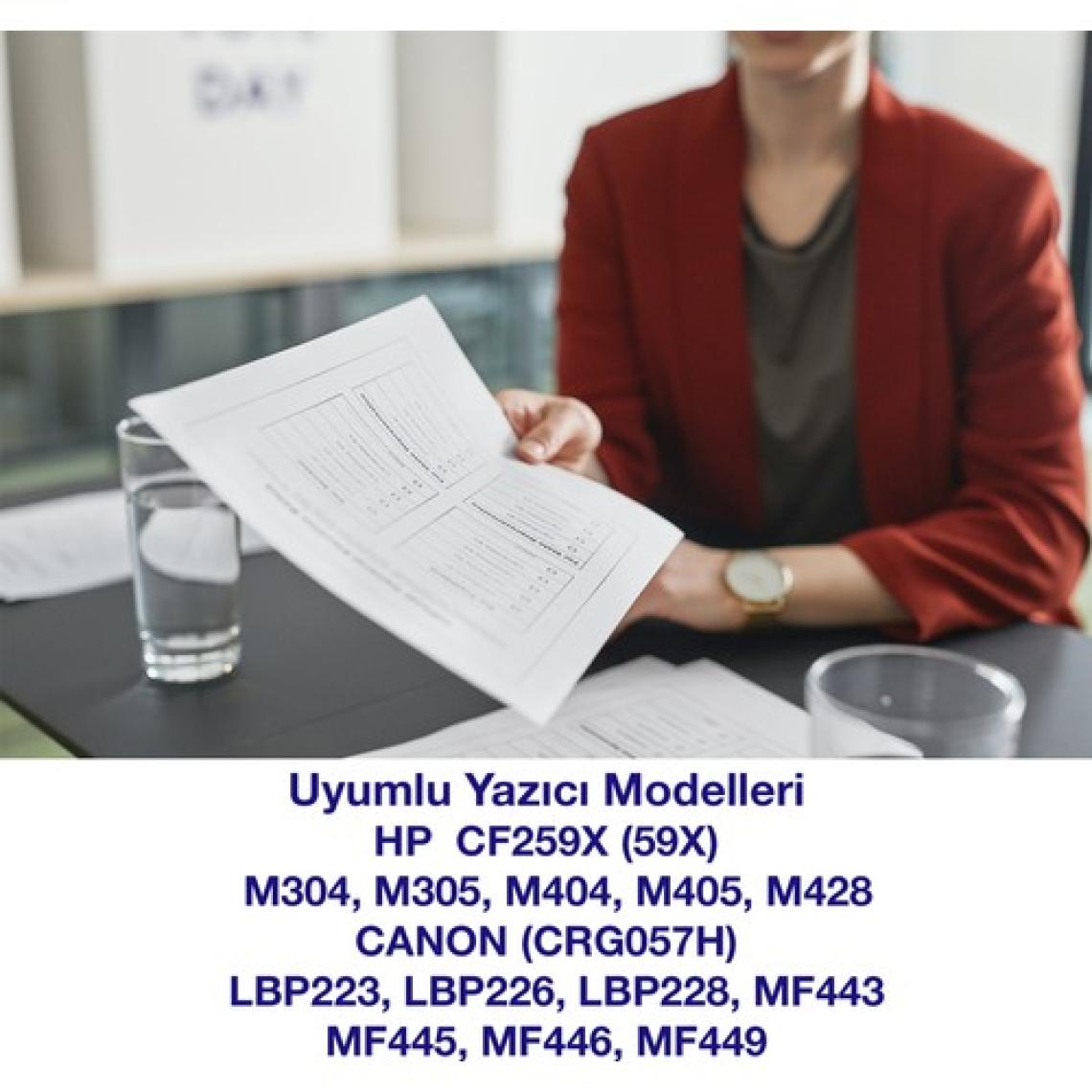 Ysy Hp 59X CF259X & Canon CRG-057H Chipsiz 10000(10K) Sayfa Verimli Muadil Toner