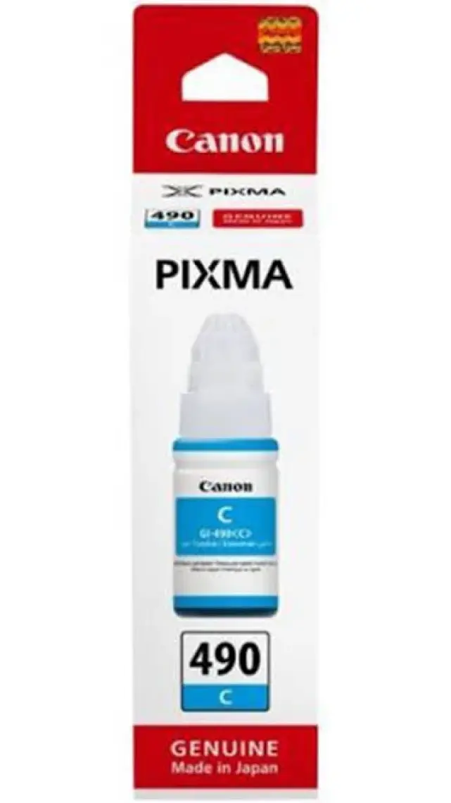 Canon GI-490 C Orijinal Cam Göbeği (Mavi) Mürekkep Kartuşu