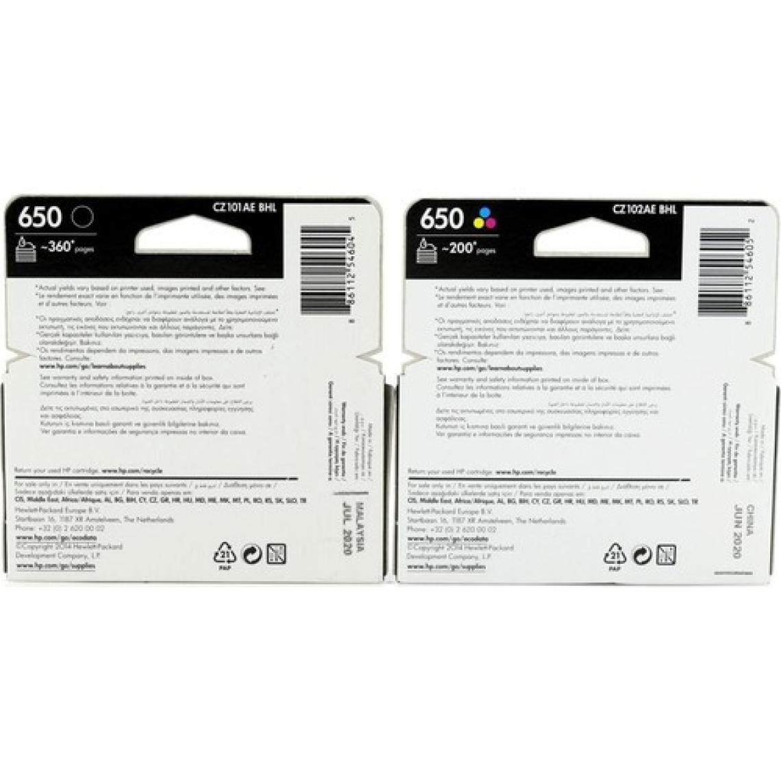 HP 650 CZ101A / CZ102A 1015 / 1515 / 1516 / 2545 / 2546 Set Karuş