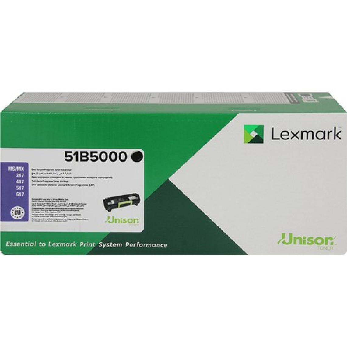 Lexmark 51B5000 MS317/417/517/617/MX317/417/517/61 Siyah Toner
