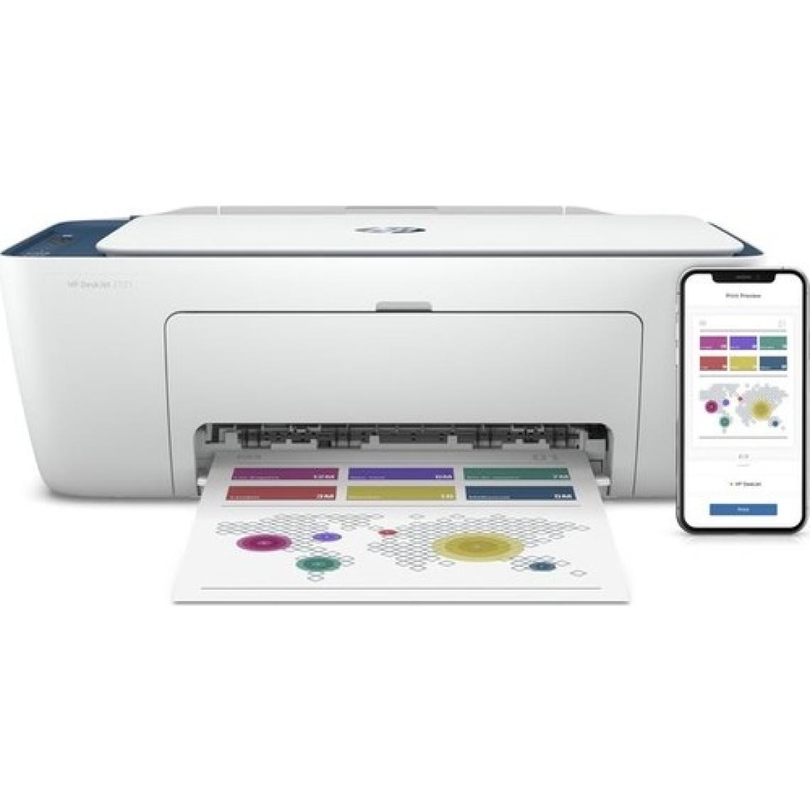 HP DeskJet 2721 All-in-One Yazıcı, wifi, Baskı, Fotokopi, Tarama, 7FR54B