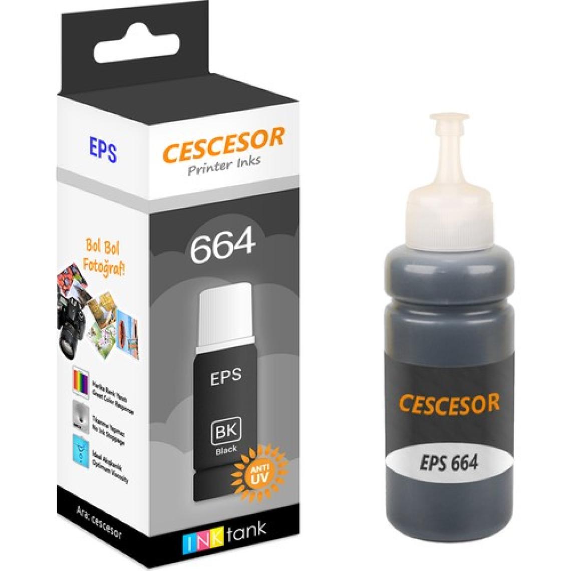 Cescesor Epson 664 Siyah Muadil Mürekkep - 70 ml - Cescesor
