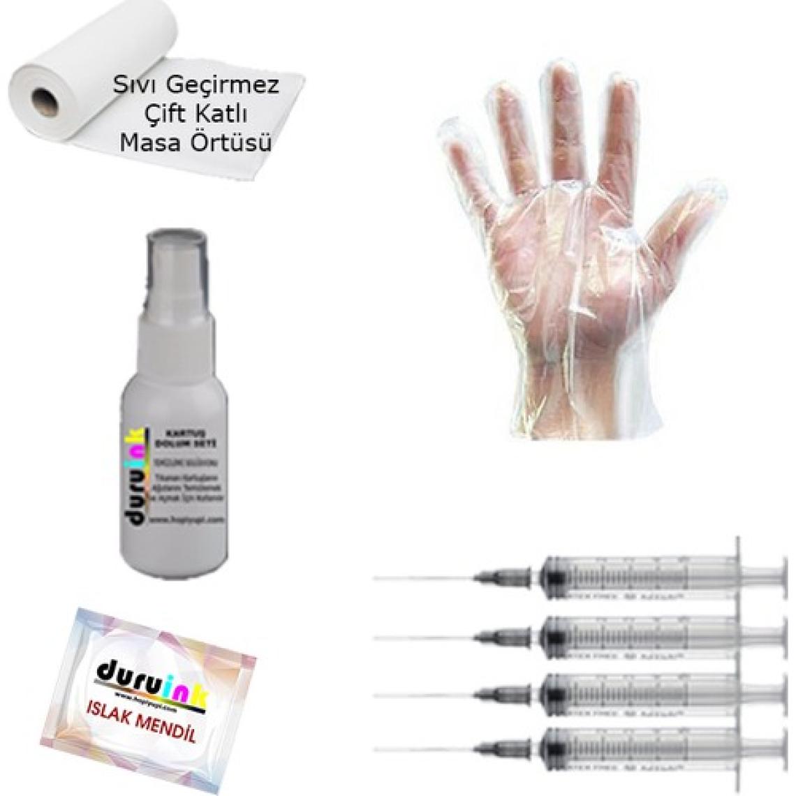 Duruink Hp Bitmeyen Kartuşlu Tanklı Yazıcı Uyumlu 4x100 ml Mürekkep Seti - 4 Renk