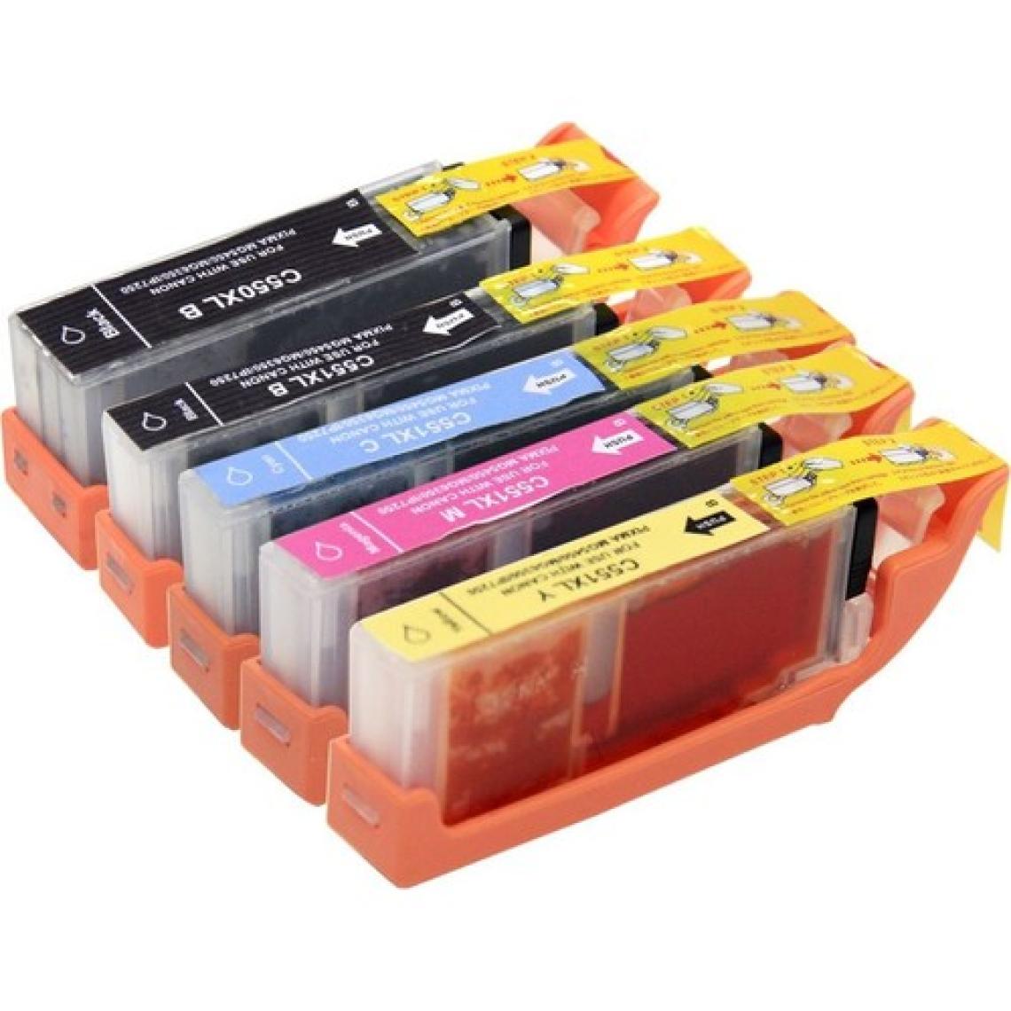 For Lexmark Canon Pixma İp7250 Muadil Kartuş Takım 5 Renk Set Yüksek Kapasite 550Xl 551Xl