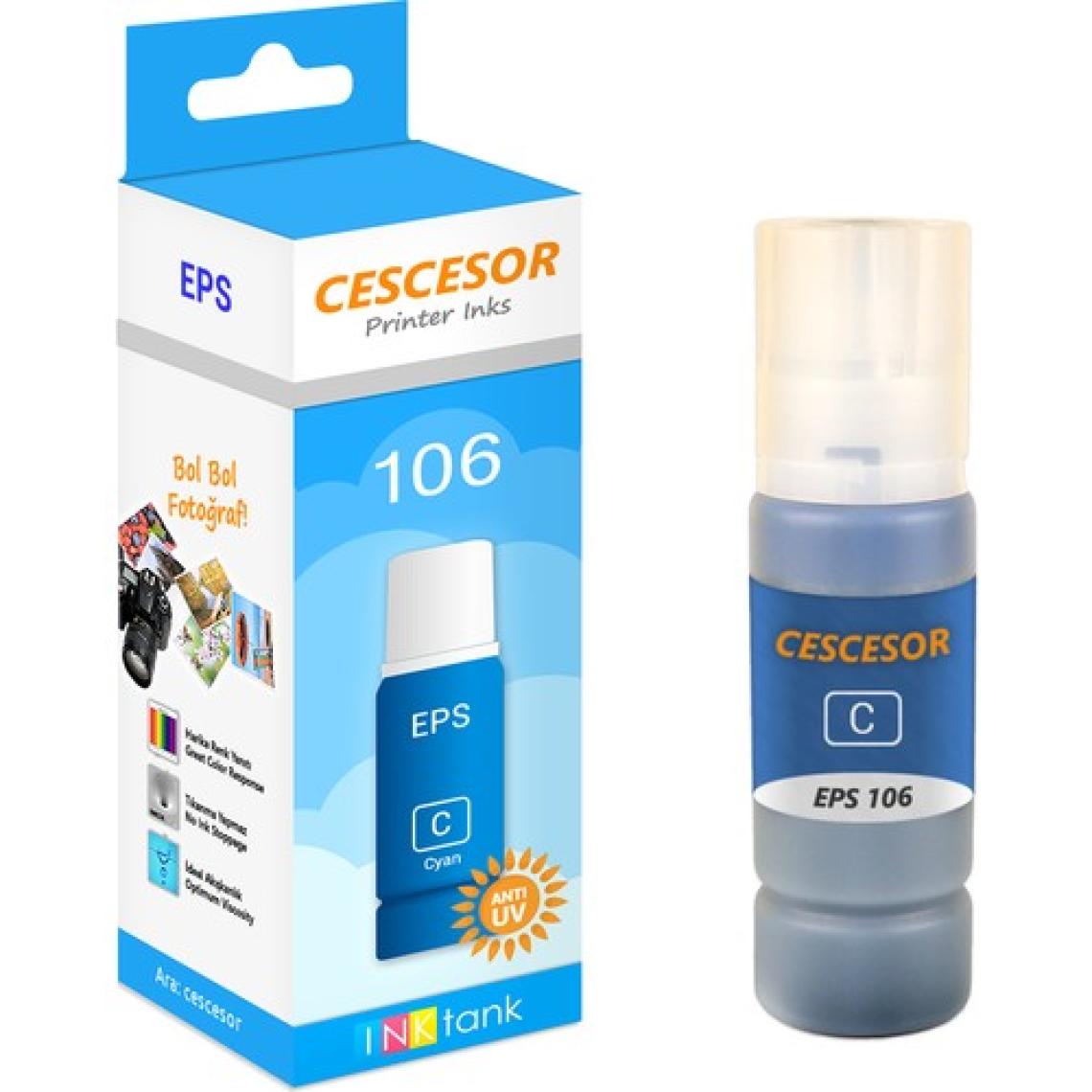 Cescesor Epson 106 Mavi Muadil Mürekkep - 70 ml - Cescesor