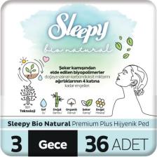 Sleepy Bio Natural Premium Plus Hijyenik Ped Gece 36 Adet Ped