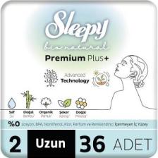 Sleepy Bio Natural Premium Plus Hijyenik Ped Mega Paket Uzun 36 Adet